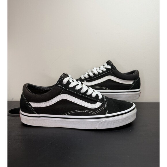 Vans Shoes Mens 6 Womens 7.5 Off The Wall Old Skool Skate Sneakers Black 500714 - Picture 3 of 13